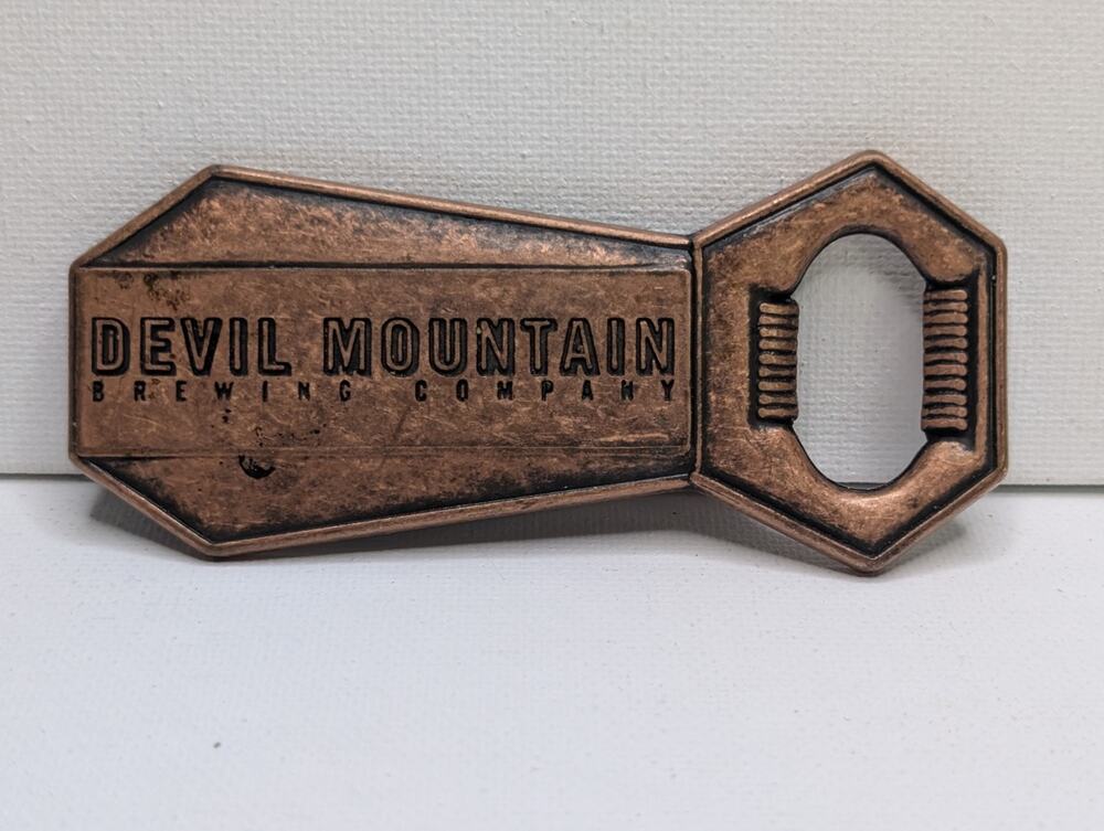 1999 Devil Mountain Brewing Company Bottle Opener Copper Tone Breweriana Canada